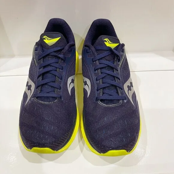 Saucony Endorphin Speed Mens Running Shoes Sneakers Size 7 Navy Citron S EUC