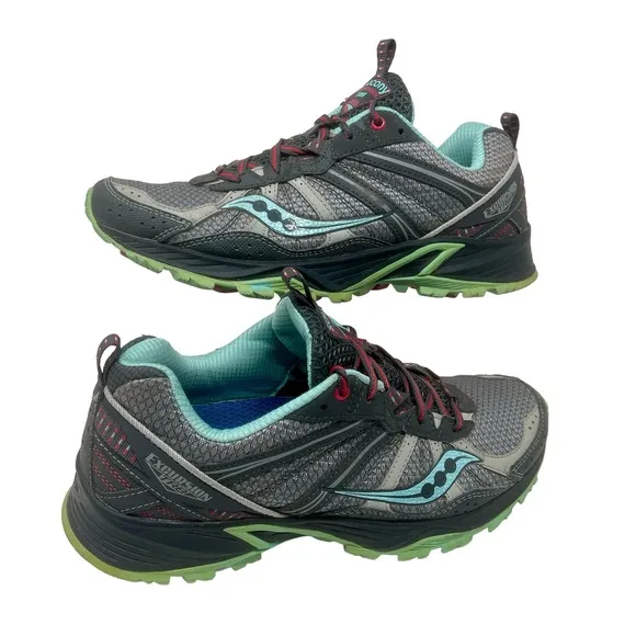 Saucony Excursion TR8 Trail Run Shoes Womens 9 1/2 Gray 1.0.3.0:J.7.3
