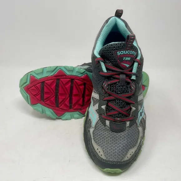 Saucony Excursion TR8 Trail Run Shoes Womens 9 1/2 Gray 1.0.3.0:J.7.3