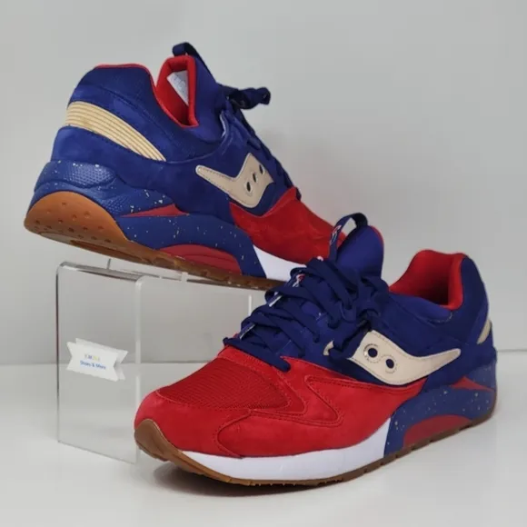 Saucony Grid 9000 Men’s Sz 13 Sparring European Exclusive Navy/Red S70279-1 New