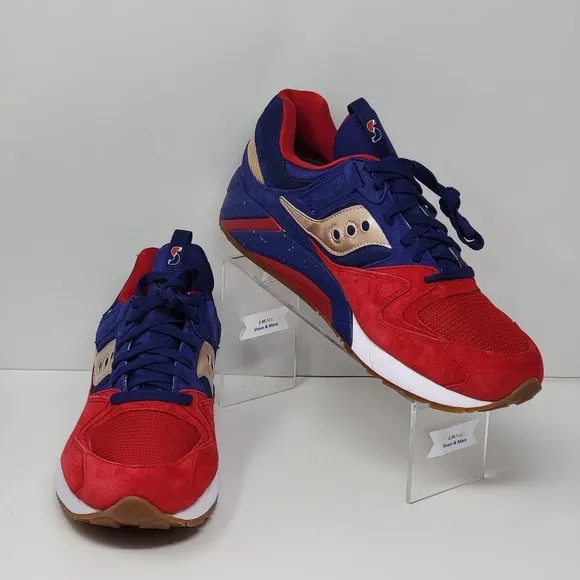 Saucony Grid 9000 Men’s Sz 13 Sparring European Exclusive Navy/Red S70279-1 New
