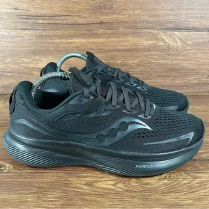 SAUCONY Ride 15 Triple Black Running Shoes Women’s Size 9.5 Athletic Sneakers