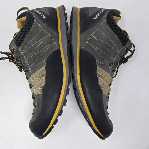SCARPA CRUX OLIVE BLACK HIKING APPROACH TRAIL ATHLETIC SHOES MENS SIZE 14