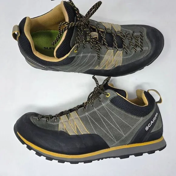 SCARPA CRUX OLIVE BLACK HIKING APPROACH TRAIL ATHLETIC SHOES MENS SIZE 14