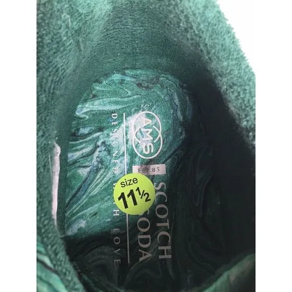 Scotch &amp; Soda Men’s shoes Size 11,5  Green Marble Sneakers Worn Once Limited