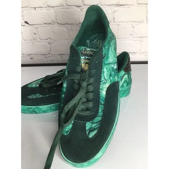 Scotch &amp; Soda Men’s shoes Size 11,5  Green Marble Sneakers Worn Once Limited