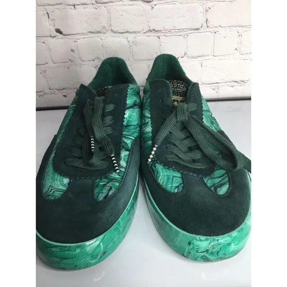 Scotch &amp; Soda Men’s shoes Size 11,5  Green Marble Sneakers Worn Once Limited