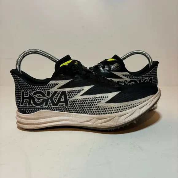 Size 10 - Hoka One One U Crescendo MD Black  Womens Track Spikes Running Shoes