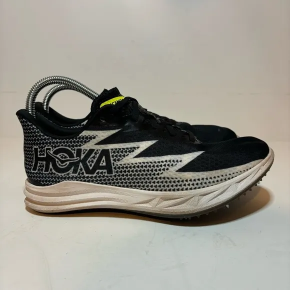 Size 10 - Hoka One One U Crescendo MD Black  Womens Track Spikes Running Shoes