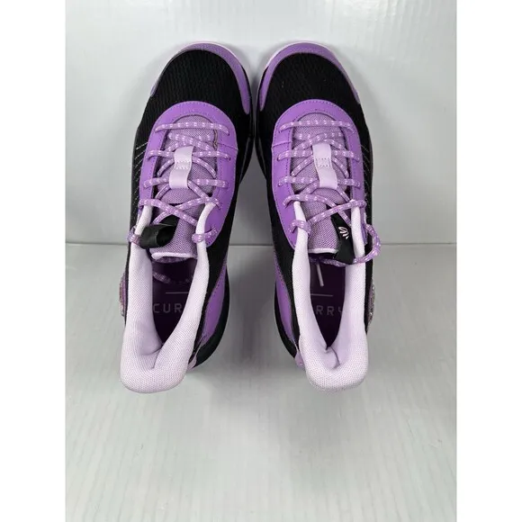 Size 10.5 Men’s Under Armour Curry 3Z7 Purple Black Basketball Shoes 3026622-500