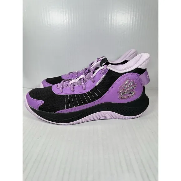 Size 10.5 Men’s Under Armour Curry 3Z7 Purple Black Basketball Shoes 3026622-500