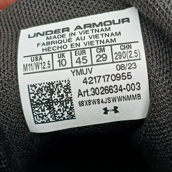 Size 11 Mens/12.5 Womens Under Armour Jet 23 Unisex Basketball Shoes Black/Peach