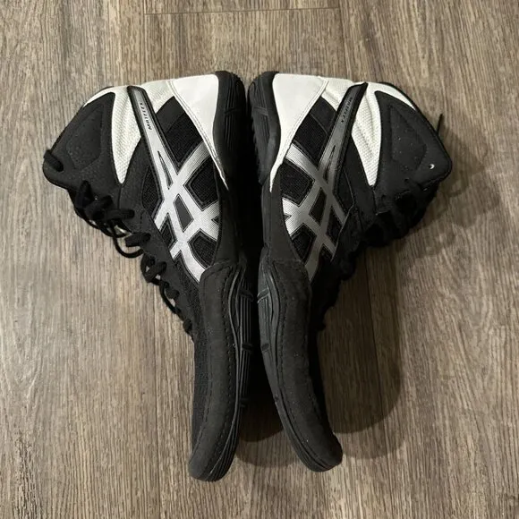 Size 12 - ASICS Matflex Wrestling Shoes Black White Silver 1081A021 Men’s