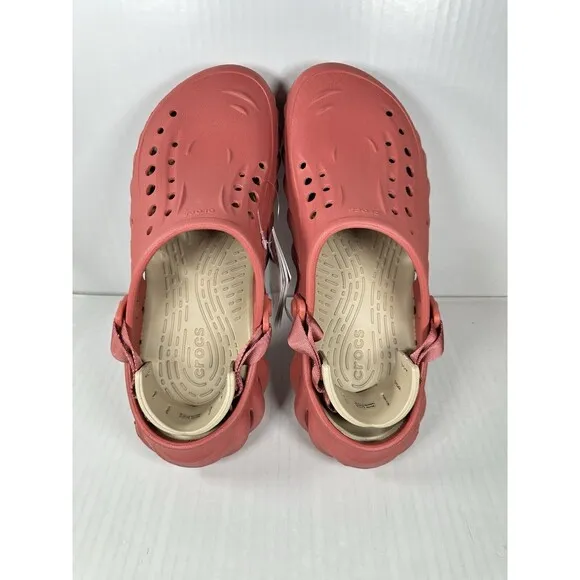 Size 12 Men’s Crocs Echo Clog Hot Blush Strawberry Wine 207937-6XJ NEW