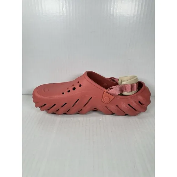 Size 12 Men’s Crocs Echo Clog Hot Blush Strawberry Wine 207937-6XJ NEW