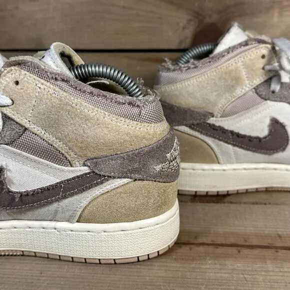 Size 4.5Y/Women’s 6 Nike Air Jordan 1 Mid SE Craft “Taupe Haze” Shoes DZ4466-102
