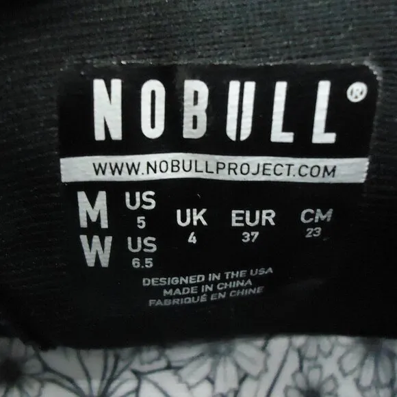 SIZE 6.5. Nobul floral trainer athletic shoes.