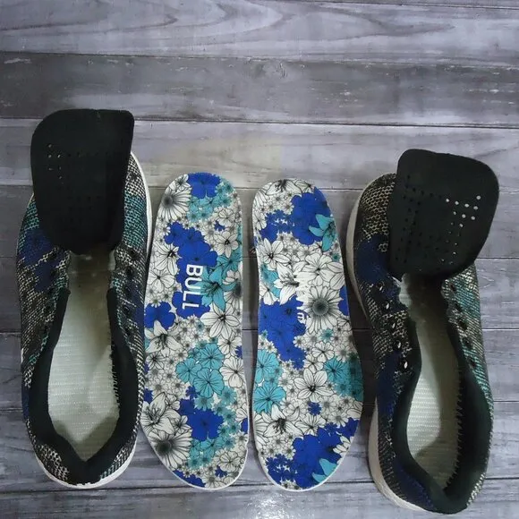 SIZE 6.5. Nobul floral trainer athletic shoes.