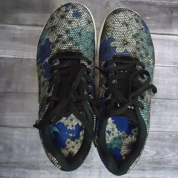 SIZE 6.5. Nobul floral trainer athletic shoes.
