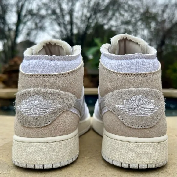 Size 6Y (7.5 Women’s) - Jordan 1 Mid SE Craft Inside Out - White Sail