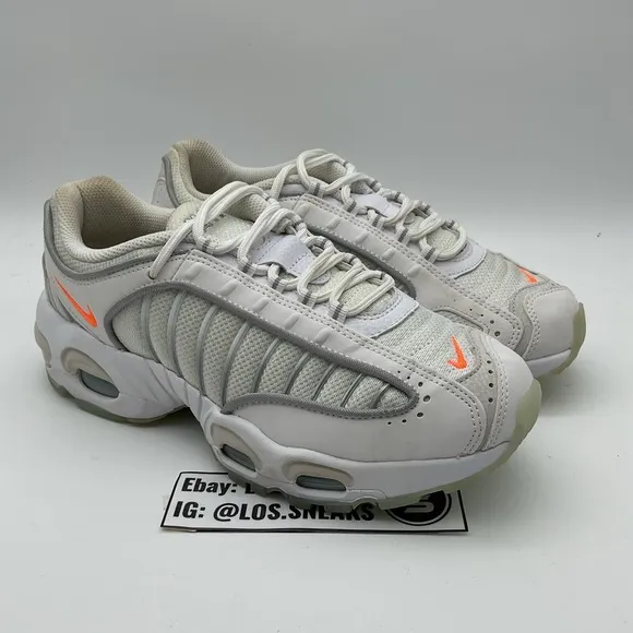 Size 7y- Nike Air Max Tailwind IV &quot;GS&quot; Shoe's White/Orange (CT1641-100)