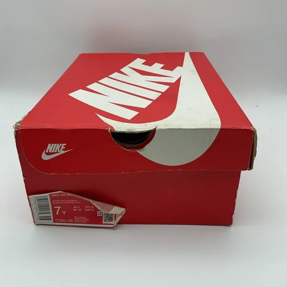 Size 7y- Nike Air Max Tailwind IV &quot;GS&quot; Shoe's White/Orange (CT1641-100)
