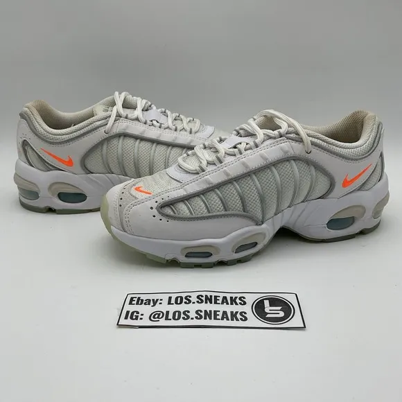 Size 7y- Nike Air Max Tailwind IV &quot;GS&quot; Shoe's White/Orange (CT1641-100)
