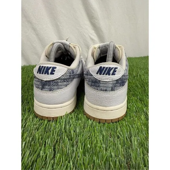 Size 8 - Nike Dunk Low Washed Denim Clean White gum bottom