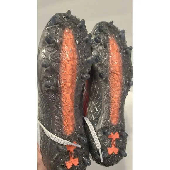 Size 8 - Under Armour Blur Smoke MC Halo Grey Metallic Ore‎ W Cleats MSRP 120.00