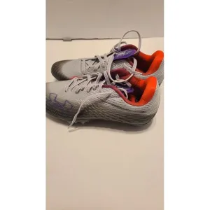 Size 8 - Under Armour Blur Smoke MC Halo Grey Metallic Ore‎ W Cleats MSRP 120.00