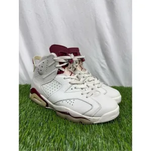 Size 8.5 Air Jordan 6 Maroon Mens Nike Retro White Red 384664-116