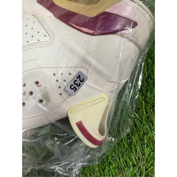 Size 8.5 Air Jordan 6 Maroon Mens Nike Retro White Red 384664-116