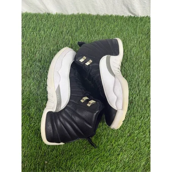 Size 8.5 - Jordan 12 Retro Playoff black white fire Jordan