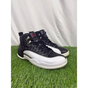 Size 8.5 - Jordan 12 Retro Playoff black white fire Jordan