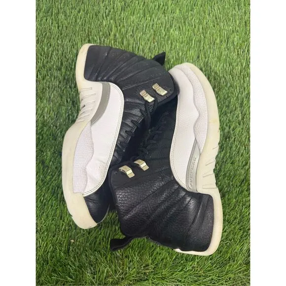 Size 8.5 - Jordan 12 Retro Playoff black white fire Jordan