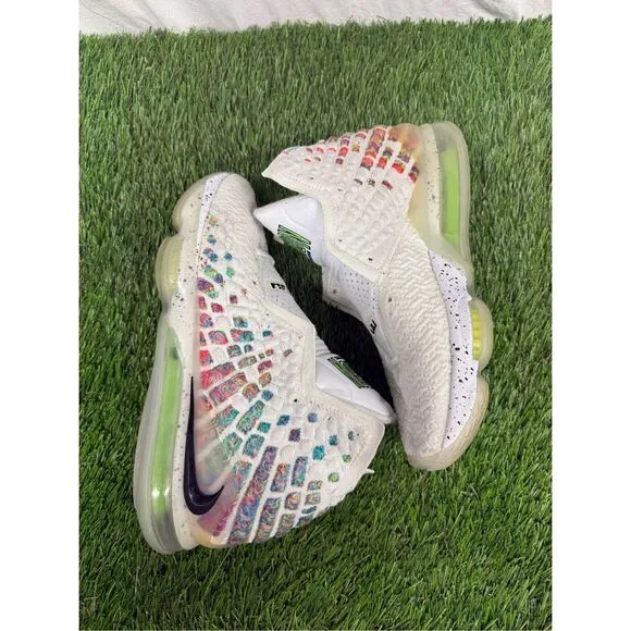 Size 8.5 - Nike LeBron 17 Air Command Force White Basketball Shoes | BQ3177-100