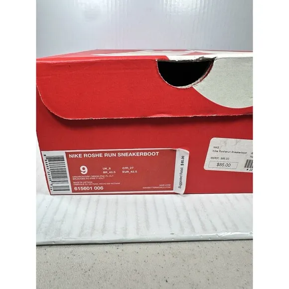 Size 9 Men’s Nike Roshe Run Sneakerboot Shoe Sneaker Navy Pink 615601-006 NEW