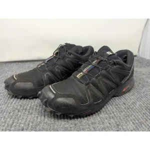 Size 9 Mens - Salomon Speedcross 4 Trail Running Shoes Black Contragrip