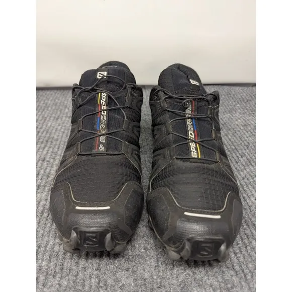 Size 9 Mens - Salomon Speedcross 4 Trail Running Shoes Black Contragrip