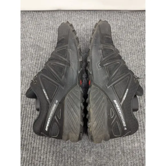 Size 9 Mens - Salomon Speedcross 4 Trail Running Shoes Black Contragrip