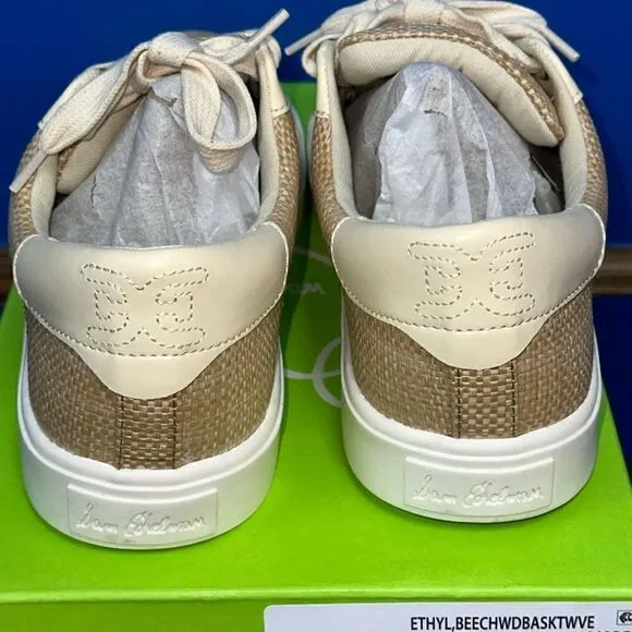Size 9.5- Women’s Sam Edelman Ethyl G9151M0255 Tan Basket Weave Shoes NEW