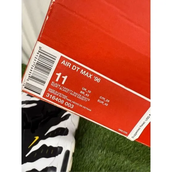 Size 11 - Nike Air DT Max ’96 2013 Black White 316408-003 Deion Sanders OG all