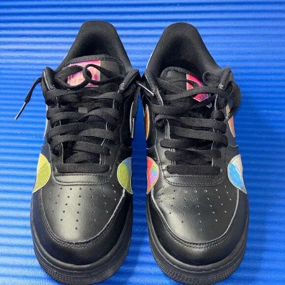 Size 9- Men’s Nike Air Force 1 Low Misplaced Swooshes Shoes  Black CK7214-001