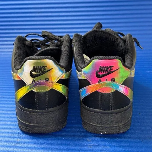 Size 9- Men’s Nike Air Force 1 Low Misplaced Swooshes Shoes  Black CK7214-001