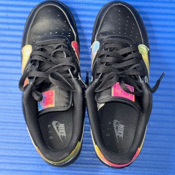 Size 9- Men’s Nike Air Force 1 Low Misplaced Swooshes Shoes  Black CK7214-001