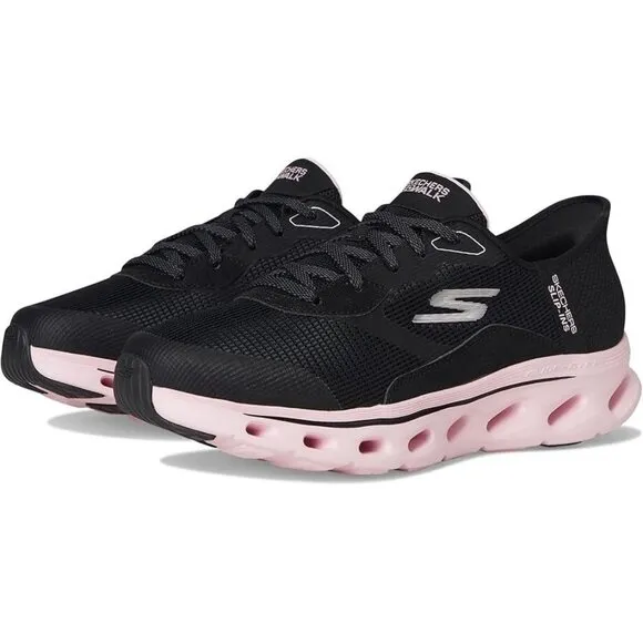 Skechers GO WALK Glide-Step 2.0 Belah Slip-Ins – Women’s Size 8.5 – Black &amp; Pink