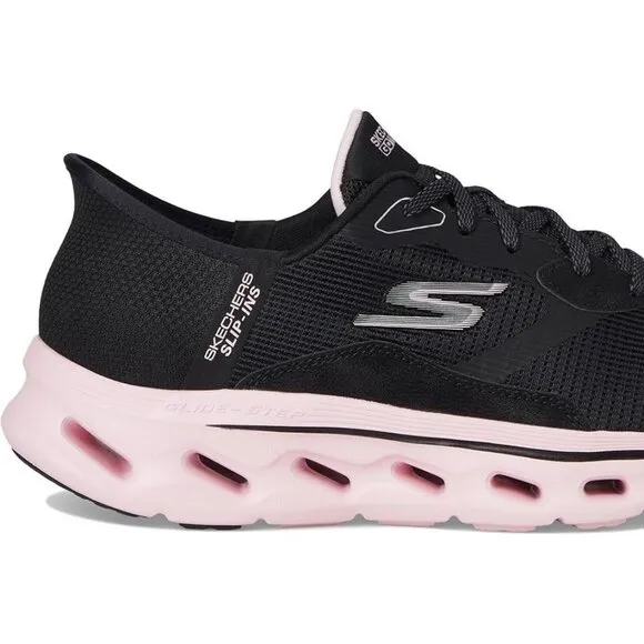 Skechers GO WALK Glide-Step 2.0 Belah Slip-Ins – Women’s Size 8.5 – Black &amp; Pink