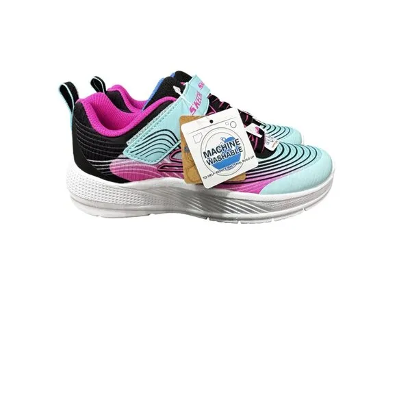 Skechers Microspec Advance Kids Adaptive Closure Machine Washable Aqua/Purple