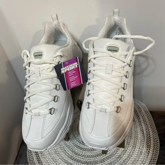 Sketchers Women’s Sport Premium Sneaker Size 10 White Leather NWT