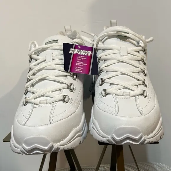 Sketchers Women’s Sport Premium Sneaker Size 10 White Leather NWT